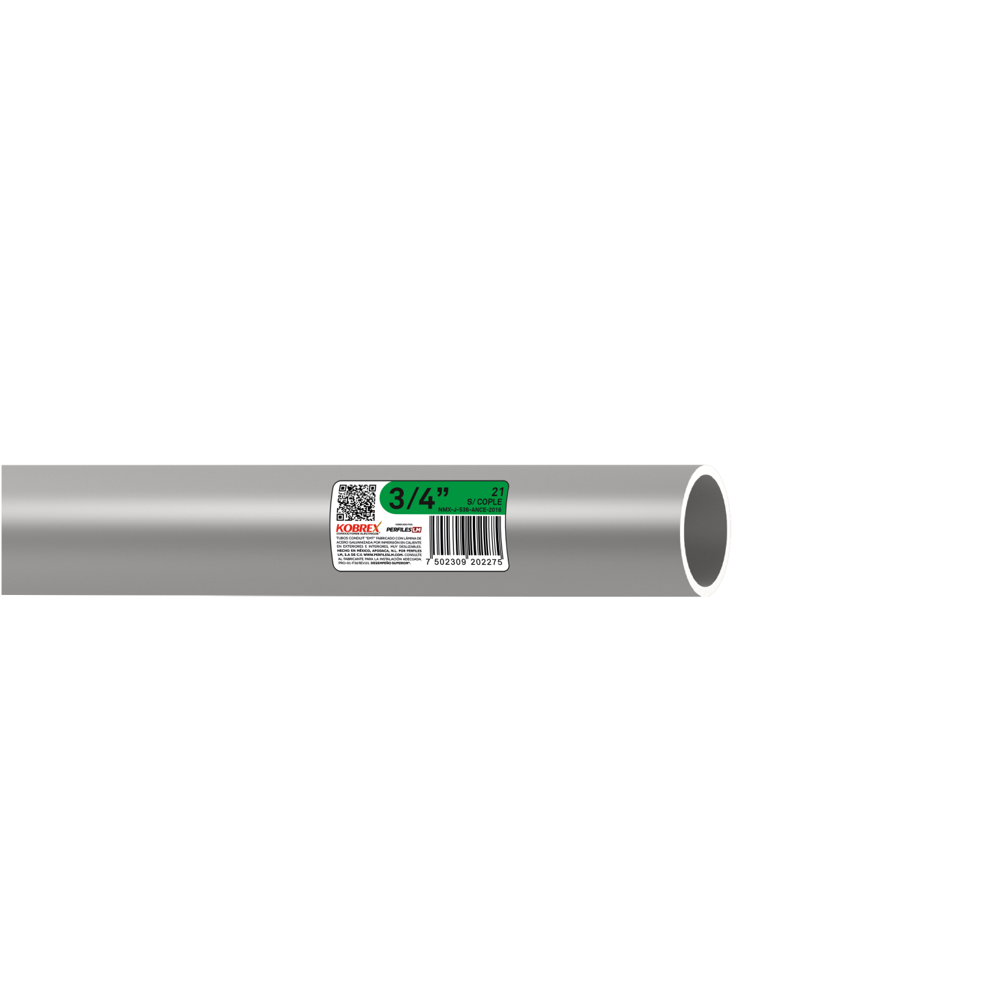 TUBERÍA CONDUIT DE ACERO GALVANIZADO ETIQUETA VERDE-image
